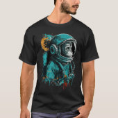 T-shirt Monkey Astronaut Outer Space Explorer Science Stud (Devant)