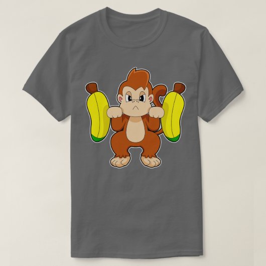T-shirt Monkey Banana Dumbbell (Design devant)