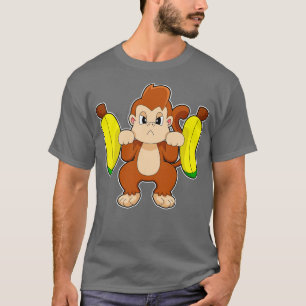 T-shirt Monkey Banana Dumbbell