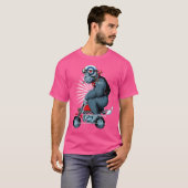 T-shirt Monkey Bike Gorilla Cartographie Conception Moto (Devant entier)