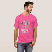 T-shirt Monkey Boss Cool Retro Palm Beach (Devant entier)