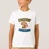 T-shirt Monkey Business Funny  (Devant)