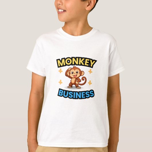 T-shirt Monkey Business Funny  (Devant)