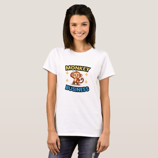 T-shirt Monkey Business Funny (Devant entier)