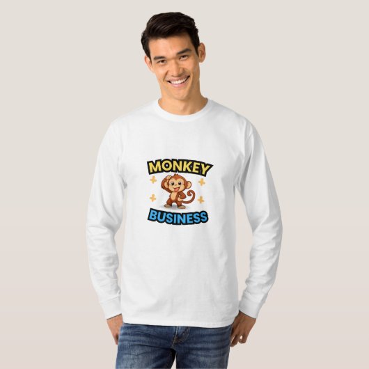 T-shirt Monkey Business Funny  (Devant entier)