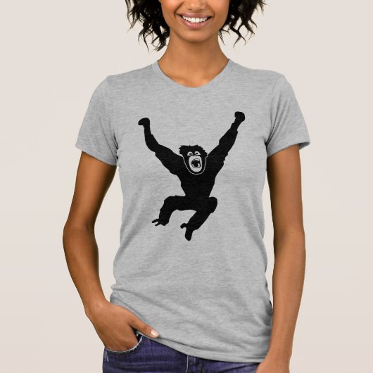 T-shirt monkey chimp gorille ape singe crazy orang utan (Devant)