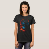 T-shirt Monkey Chimpanzee Flames Cute Monkey Animal (Devant entier)