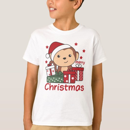 T-shirt Monkey Christma (Devant)