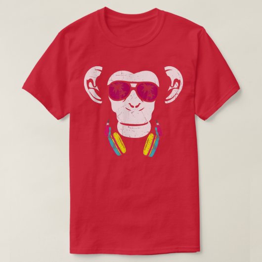 T-shirt Monkey Cooler Monkey DJ Headphones Going Out Fun P (Design devant)
