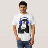 T-shirt Monkey de musique (Devant entier)