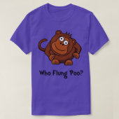 T-shirt Monkey Flung Poo Funny (Design devant)
