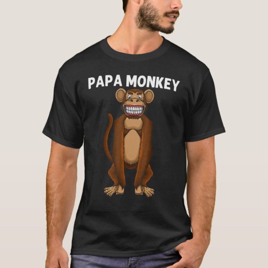 T-shirt Monkey For Men Boys Primate Animal Monkey (Devant)