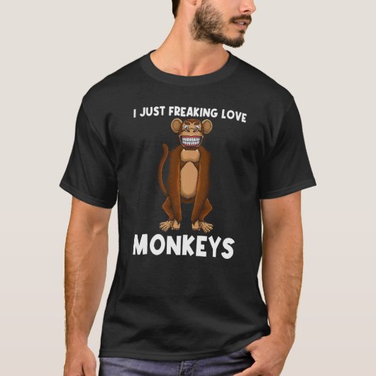 T-shirt Monkey For Men Women Primate Animal Monkey (Devant)