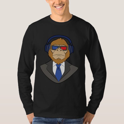 T-shirt monkey in suit (Devant)