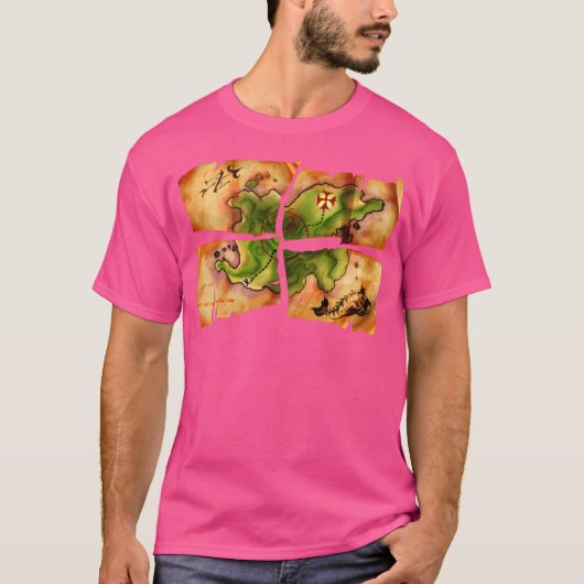 T-shirt Monkey Island Special Edition Four Map Pièces Jeu (Devant)