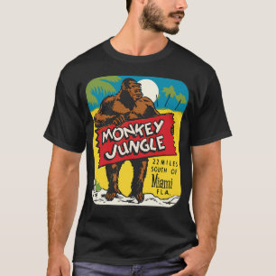 T-shirt Monkey Jungle Miami Vintage voyage Decal