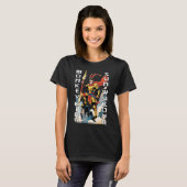 T-shirt Monkey King Comic Femmes Noir (Devant entier)