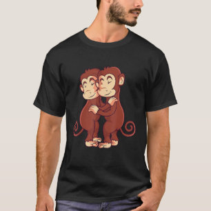 T-shirt Monkey Lover Enfants Filles Garçons Femmes