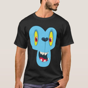 T-shirt Monkey Monster Face Hommes Costume femme Hallowee