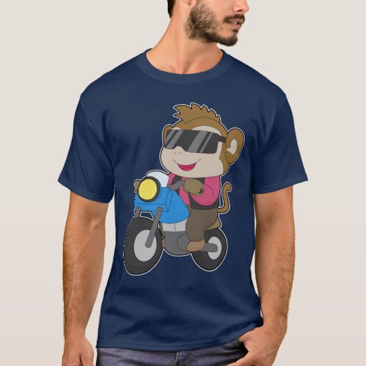 T-shirt Monkey Motorcycle (Devant)