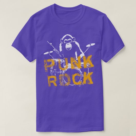 T-shirt Monkey play punkrock (Design devant)