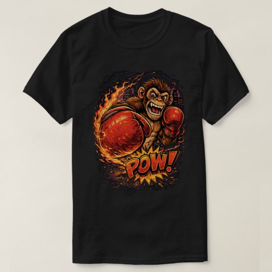 T-shirt monkey pow (Design devant)