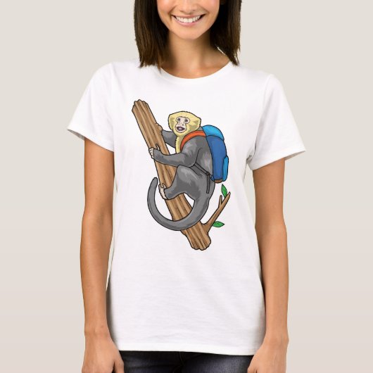 T-shirt Monkey Pupil Backpack School (Devant)