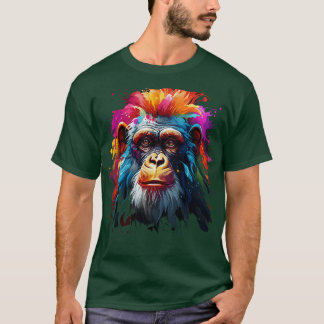 T-shirt Monkey Rainbow