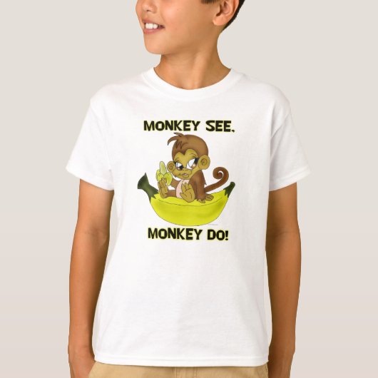 T-shirt "Monkey See, Monkey Do" Chemise (Devant)