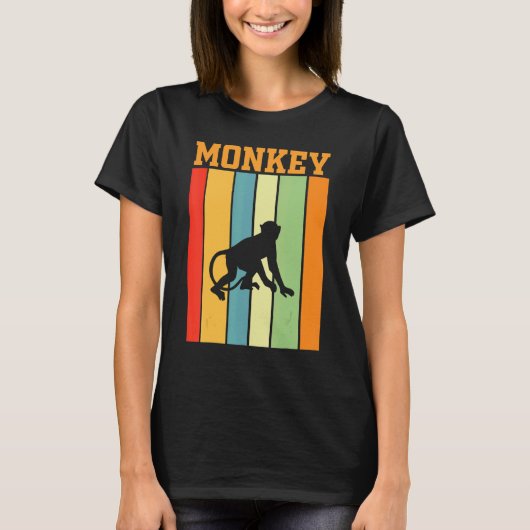 T-shirt Monkey Shadow Silhouette (Devant)