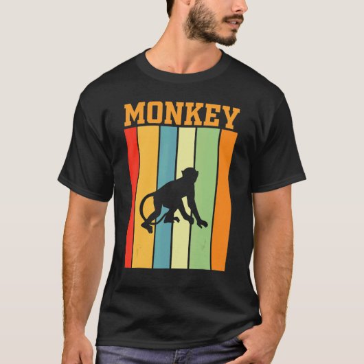 T-shirt Monkey Shadow Silhouette (Devant)