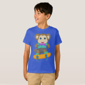 T-shirt Monkey Skateboard (Devant entier)