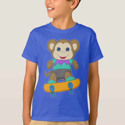 T-shirt Monkey Skateboard (Devant)
