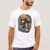 T-shirt Monkey Skateboarder (Devant)