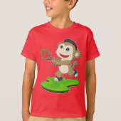 T-shirt Monkey Tennis Tennis racket (Devant)