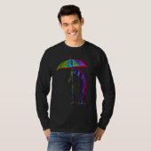 T-shirt Monkey Umbrella Colourful Creative Zoo Animal Artw (Devant entier)