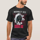 T-shirt Monkey Voir Code Do Funny Web Developer (Devant)