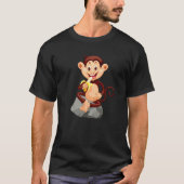 T-shirt Monkey with banana cute monkey (Devant)