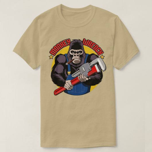 T-shirt Monkey Wrench Mécanique Grease Monkey Réparation d (Design devant)