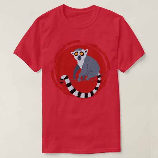 T-shirt Monkey Zoo Keeper Cadeau Animal Lemur (Design devant)