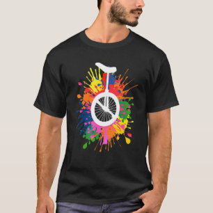 T-shirt Monocycle Monocycle Pour Enfants Holi Unicyclist E