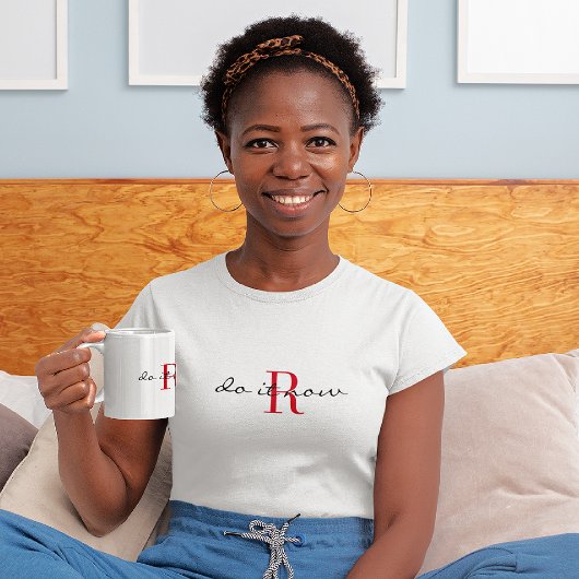 T-shirt Monogram 'do it now' Activewear Classic White