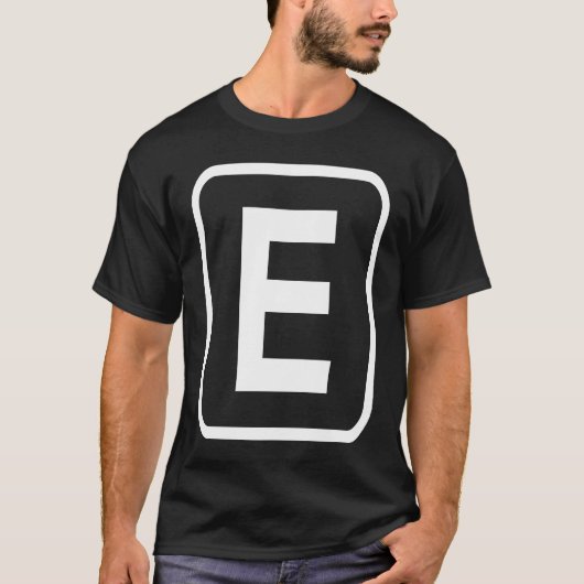 T-shirt Monogram Letter E Initial Alphabet Monogrammed Wom (Devant)