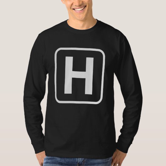 T-shirt Monogram Letter H Initial Alphabet Monogrammed Wom (Devant)