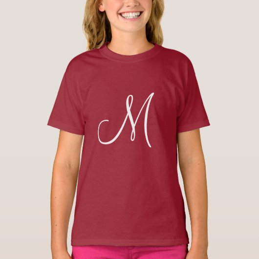 T-shirt MONOGRAM M, Red and White, (Devant)