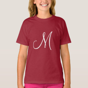 T-shirt MONOGRAM M, Rouge et Blanc,