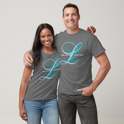 T-shirt Monogram Mr & Mrs Shirt (Unisexe)
