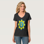 T-shirt Monogram Q  Colorful Flower (Devant entier)