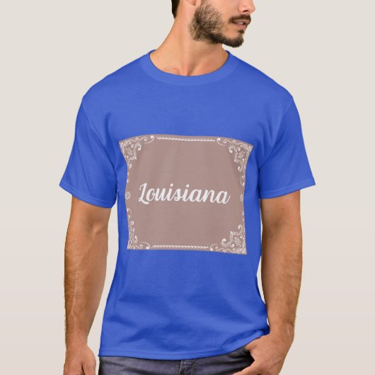 T-shirt Monogram Style Boho Rose Pâle (Devant)