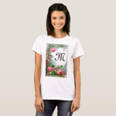 T-SHIRT MONOGRAME DE ROSES ET DE JASMINE (Devant entier)